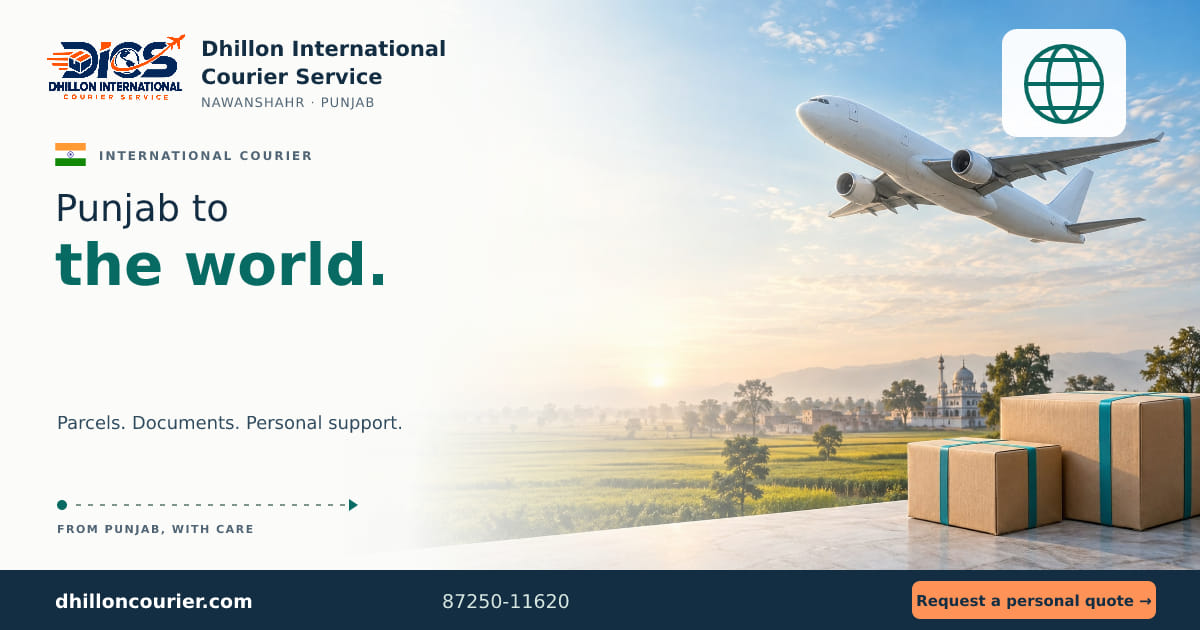 Punjab to the world: international courier artwork, aircraft and parcels